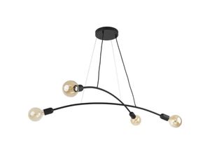 4260677178235 - Pendelleuchte Emely in Schwarz E27 4-flammig - black - Famlights