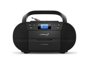 4260677790291 - CD-Player mit Kassettendeck USB FM Radio mit 20 Speicherplätze SchwarzCD-Player mit Kassettendeck USB FM Radio mit 20