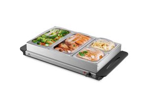 4260677791168 - Edelstahl Buffetwärmer Speisewärmer 4 Speisebehälter stufenlosen Temperaturregler BPA-frei 300 Watt - Steinborg