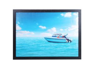 4260677791502 - Ecosa Bilderrahmen 50x70 cm Passepartout PS Glas MDF Hoch- & Querformat Wandhalterung Schwarz