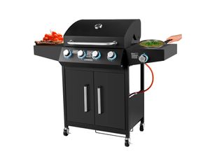 4260677793766 - Steinborg Gasgrill 4 Brenner mit Seitenbrenner Beleuchtete Drehknöpfe 4260677793766 - Steinborg Gasgrill 4 Brenner mit Seitenbrenner Beleuchtete Drehknöpfe