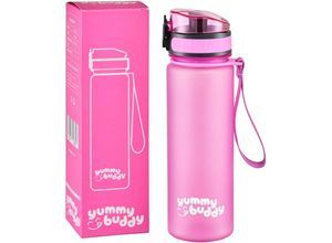 4260677793827 - yummy buddy Trinkflasche Kinder Auslaufsicher 500 ml BPA-Frei Trinkflasche Schule zum Wandern & Fitnessstudio Sport Trinkflasche mit