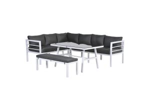 4260678282771 - Eckbankgruppe BLAKES  großzügige Lounge   Dining Sitzgruppe aus Alu