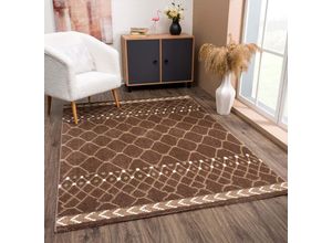 4260679088389 - Teppich CARPET CITY April 2312 Teppiche Gr B L 200 cm x 290 cm 10 mm 1 St braun Esszimmerteppiche Boho-Teppich besonders weich Hochflor