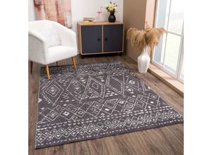 4260679088501 - Teppich CARPET CITY April 2292 Teppiche Gr B L 200 cm x 290 cm 10 mm 1 St grau Esszimmerteppiche Ethno-Teppich besonders weich Hochflor