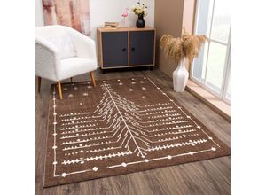 4260679088921 - Teppich CARPET CITY April 2308 Teppiche Gr B L 200 cm x 290 cm 10 mm 1 St braun Esszimmerteppiche Ethno-Teppich besonders weich Hochflor