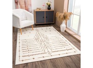 4260679088990 - Teppich CARPET CITY April 2308 Teppiche Gr B L 160 cm x 230 cm 10 mm 1 St beige (creme) Esszimmerteppiche