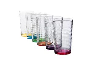 4260684892025 - astor24 Gläser-Set 6 x bunte Trinkkgläser Kindergläser Wassergläser Glas