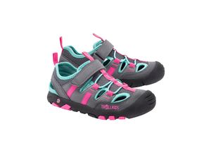 4260687261262 - TROLLKIDS - Trekking-Sandalen KROKSAND in anthracite pink Gr28