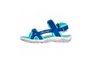 4260687262238 - TROLLKIDS - Trekking-Sandalen KIDS OSLOFJORD in midnight blue dark mint Gr33