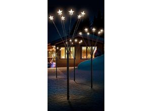 4260687432884 - - 4er Set LED-Gartenleuchtstäbe mit 24 Sternen Batteriebetrieben-MLK078W