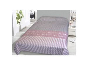 4260687434246 - - Bettüberwurf   Tagesdecke Steppddecke 140x210cm Dream-Rosa-M943385-klein