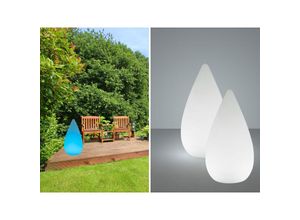 4260688155591 - Meinewunschleuchte - led Außenleuchte 2er set usb Gartenlampe mit Farbwechsel Höhe 38cm