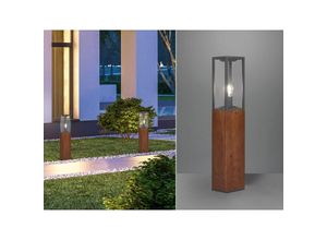 4260688155713 - Meinewunschleuchte - led Wegeleuchte aus Naturholz mit Aluminium in Anthrazit Höhe 80cm