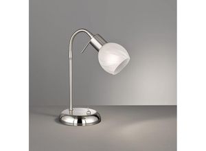 4260688157403 - Meinewunschleuchte - led Schreibtischleuchte Silber Glas Alabaster Flexgelenk 40cm hoch 4260688157403 - Meinewunschleuchte - led Schreibtischleuchte Silber Glas Alabaster Flexgelenk 40cm hoch