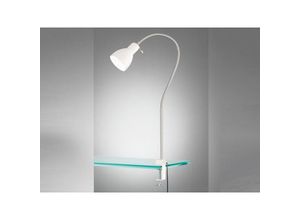 4260688157670 - Meinewunschleuchte - Flexible Klemmleuchte Weiß mit led - Leselampe für Bett & Sofa