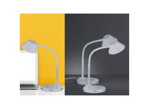 4260688158332 - LED Schreibtischleuchten 2er SET flexibel Kunststoff Weiß 33cm hoch