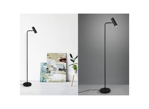 4260688158394 - Meinewunschleuchte - led Stehlampe in Schwarz matt Spot schwenkbar Höhe 151cm