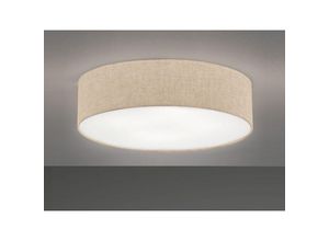 4260688158868 - Meinewunschleuchte - led Deckenlampe rund mit Lampenschirm Leinen Beige ø 60cm groß