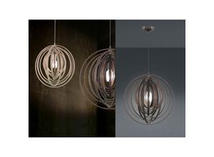 4260688158981 - Leuchten - led Pendelleuchte 1 flammig Holz Braun Stufen Dimmer - ø 50cm