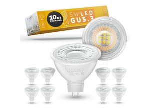 4260689050420 - Luxari GU53 led Lampe [5x] − MR16 led − Entspricht 50W Halogenlampe − led Leuchtmittel 5W 420lm − gu 53 led Spot mit 2700K warmweiß - 12V led - led