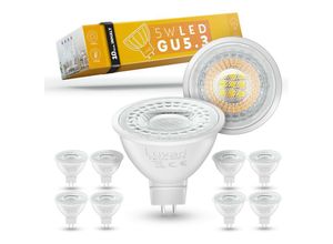 4260689050437 - Unbranded - Luxari GU53 led Lampe [10x] − MR16 led − Entspricht 50W Halogenlampe − led Leuchtmittel 5W 420lm − gu 53 led Spot mit 2700K warmweiß