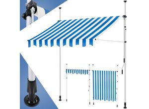 4260692712605 - KESSER® Klemmmarkise mit Handkurbel Balkon Balkonmarkise ohne Bohren UV-beständig höhenverstellbar wasserabweisend  Sonnenschutz Terrassenüberdachung  einfache Montage