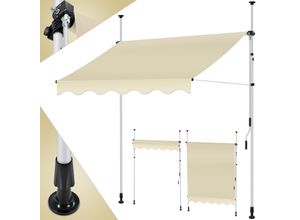 4260692712629 - KESSER® Klemmmarkise mit Handkurbel Balkon Balkonmarkise ohne Bohren UV-beständig höhenverstellbar wasserabweisend  Sonnenschutz Terrassenüberdachung  einfache Montage