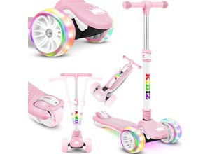 4260692713787 - KIDIZ® Roller Kinder Scooter X-Pro2 Dreiradscooter mit PU LED Leuchtenden Räder Kinderroller faltbar Tret-Roller höhenverstellbarer Cityroller Kinderscooter für Jungen Mädchen 3-12 Jahre