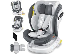 4260692714890 - KIDIZ® Kindersitz Baby Autositz Kinderautositz Isofix Top Tether 360° drehbar Gruppe 0 1 2 3 ab Geburt 0-36kg Mit Sonnenschutzdach Seitenschutz 5 Punkt Gurt Kopfstützenverstellung ECE R 129 03