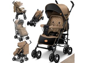 4260692714999 - KIDIZ® Kinderwagen City-Pro Buggy Kinderbuggy klappbar Liegebuggy Sportwagen Faltbar 360° 6-Zoll-Rädern Inkl Moskitonetz  Fußsack und Regenverdeck zusammenklappbar Schlaffunktion