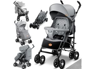 4260692715019 - KIDIZ® Kinderwagen City-Pro Buggy Kinderbuggy klappbar Liegebuggy Sportwagen Faltbar 360° 6-Zoll-Rädern Inkl Moskitonetz  Fußsack und Regenverdeck zusammenklappbar Schlaffunktion