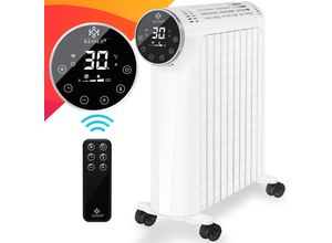 4260692715255 - KESSER® Ölradiator 2500W Elektrische Heizung Heizkörper Elektroheizung energiesparend mit Display WiFi App & Fernbedienung Touchscreen - Mobil Öl Radiator 24h Timer Thermostat & Überhitzungsschutz