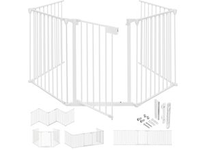4260692718423 - KESSER® Kaminschutzgitter mit Tür Metall Ofenschutzgitter Laufgitter Laufstall Absperrgitter Tierschutzgitter Türschutzgitter für Kinder-Sicherung 300 cm Länge 5-teilig (je 60 x 75 cm) 4260692718423 - KESSER® Kaminschutzgitter mit Tür Metall Ofenschutzgitter Laufgitter Laufstall Absperrgitter Tierschutzgitter Türschutzgitter für Kinder-Sicherung 300 cm Länge 5-teilig (je 60 x 75 cm)