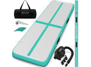 4260692719468 - KESSER® Turnmatte Aufblasbar Airtrack Fitness-Matte Gymnastikmatte 3 4 5 6m inkl Tragetasche & elektr Luftpumpe Yogamatte Tumbling Matten  Trainingsmatte Sportmatte Yoga Turn- & Fitness