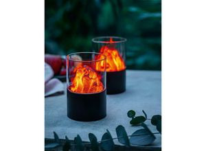 4260693420622 - Dekoleidenschaft - LED-Flamme Lava mit Flammeneffekt 15 cm hoch Deko Vulkan Leuchte