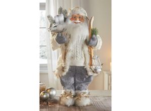 4260693420882 - Dekoleidenschaft - Dekofigur Winter 46 cm hoch Deko Weihnachtsmann mit Laterne Nikolaus Santa Claus Figur