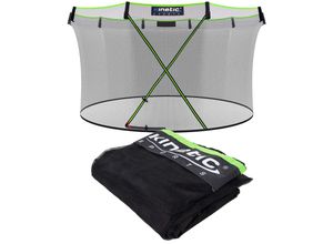 4260694830208 - KINETIC SPORTS Trampolin Sicherheitsnetz für ULTIMATE PRO Gartentrampoline ø 244 305 366 427 cm - Mit Reißverschluss und Sicherheitsclips UV beständig Ersatznetz Fangnetz Schutznetz für Ø 366 cm Trampolin