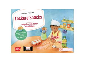 4260694921586 - Leckere Snacks Fingerfood zubereiten nach Bildern Kamishibai Bildkartenset - Nina Held Box