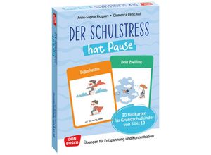 4260694921609 - Basiskompetenzen in Vor- und Grundschule fördern und sichern Übungen und Spiele   Der Schulstress hat Pause 30 Bildkarten für Grundschulkinder von 6 bis 10 - Anne Sophie Picquart Box