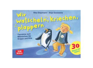 4260694921692 - 30 Reime für Kleine auf Bildkarten   Wir watscheln kriechen plappern - Rita Diepmann Box