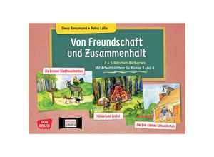 4260694922125 - Kamishibai-Bildkarten mit Unterrichtsmaterial zu Märchen in der Grundschule   Von Freundschaft und Zusammenhalt - 3 x 5 Märchen-Bildkarten Mit Arbeitsblättern für Klasse 3 und 4 Kamishibai Bildkartenset