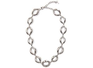 4260694961667 - Collier FIRETTI Halsschmuck Gliederkette Halsketten Gr Metall Länge 48 cm Breite 18 mm grau (metallfarben) Damen