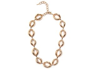 4260694961674 - Collier FIRETTI Halsschmuck Gliederkette Halsketten Gr Metall Länge 48 cm Breite 18 mm goldfarben (gelbgoldfarben) Damen