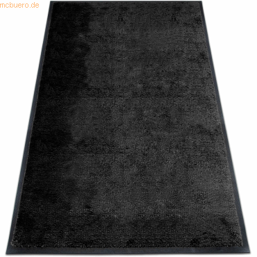 4260698251986 - Schmutzfangmatte miltex Eazycare Style eckig antistatisch UV-beständig waschbar High-Twist-Nylon & Niltrilgummi 850 x 1500 mm tiefschwarz