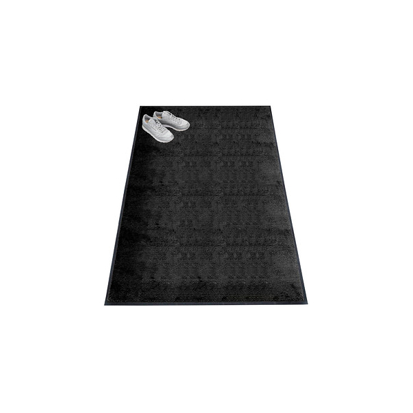 4260698253270 - Schmutzfangmatte miltex Eazycare Style eckig antistatisch UV-beständig waschbar High-Twist-Nylon & Niltrilgummi 1200 x 2000 mm tiefschwarz