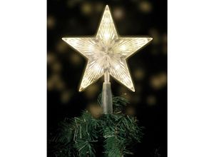 4260700650035 - Spetebo - led Weihnachtsbaum Spitze 22 cm - 10 led - Beleuchteter Stern für den Christbaum mit Timer