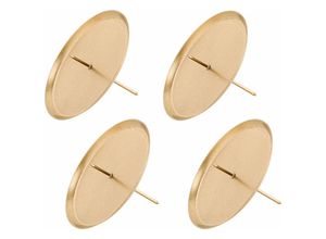 4260700650967 - Spetebo - 4er Set Kerzenpick mit Dorn - 10 cm - gold