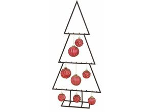 4260700651254 - Spetebo - Metall Tannenbaum für Zierschmuck - 117 cm - Deko Weihnachtsbaum Tanne schwarz Design Baum für Christbaumkugeln