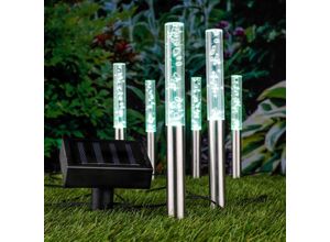 4260700652091 - Spetebo - led Solar Leuchten Bubbles - 6er Set mit Farbwechsel - Garten Lampen Dekoration